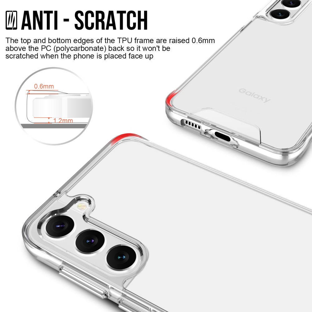  Samsung Galaxy S23 Plus Skal Shockproof Hybrid Transparent