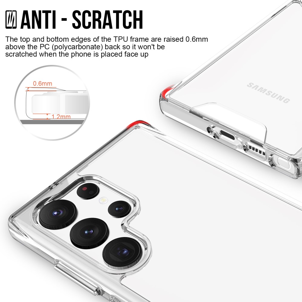  Samsung Galaxy S23 Ultra Skal Shockproof Hybrid Transparent
