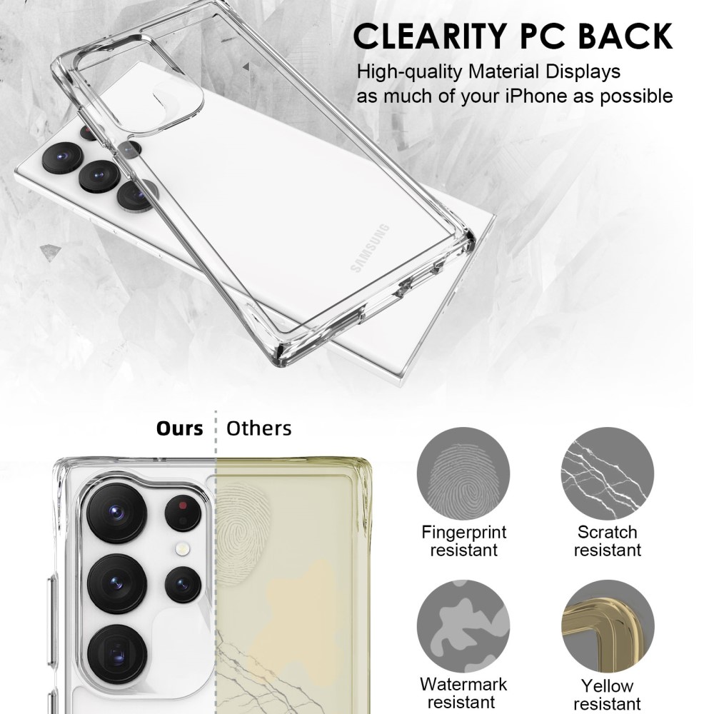  Samsung Galaxy S23 Ultra Skal Shockproof Hybrid Transparent