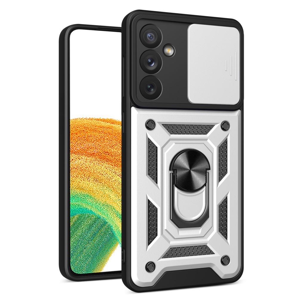  Samsung Galaxy A34 5G Skal CamShield Ring Hybrid Silver