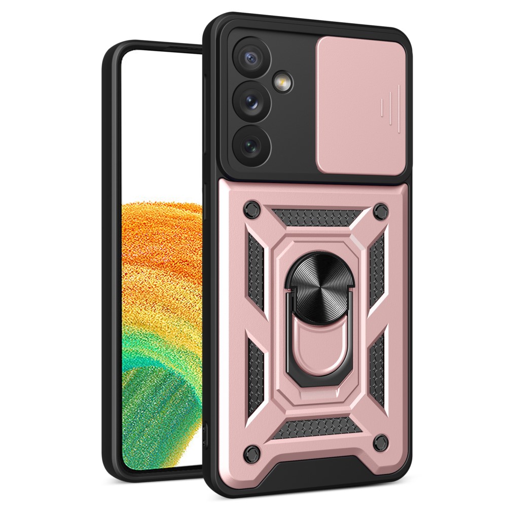  Samsung Galaxy A34 5G Skal CamShield Ring Hybrid Roséguld