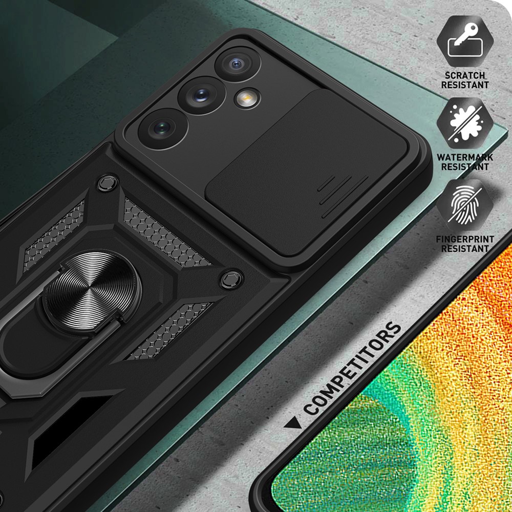  Samsung Galaxy A34 5G Skal CamShield Ring Hybrid Blå