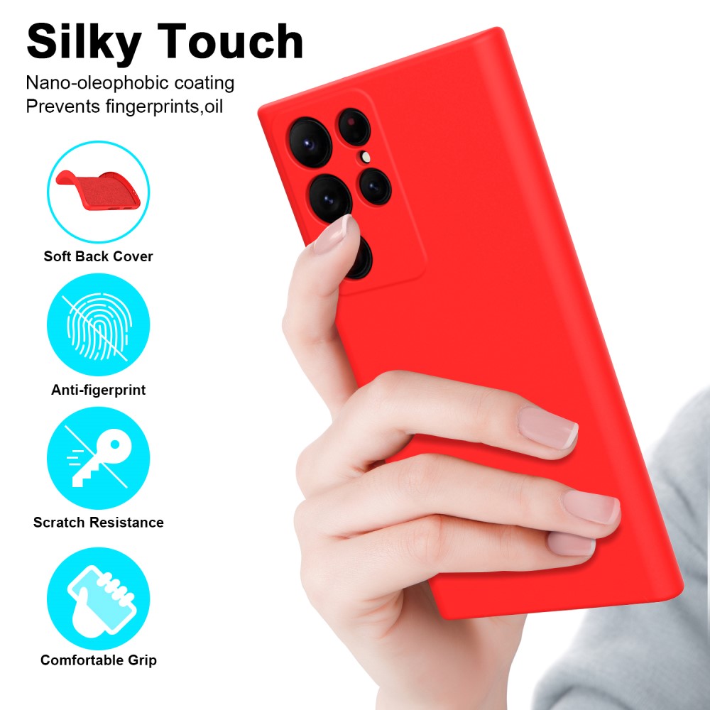  Samsung Galaxy S23 Ultra Skal Gummerat TPU Svart