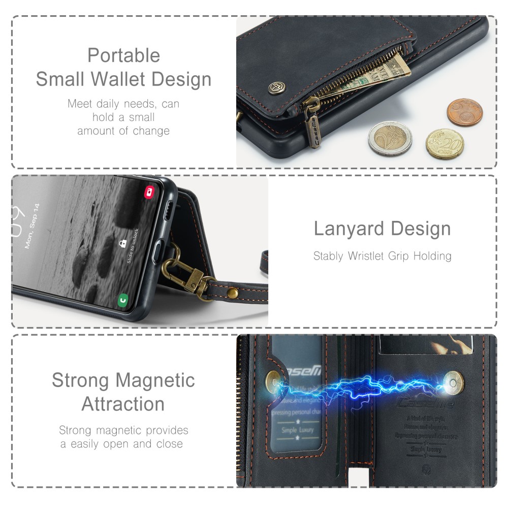 CASEME CASEME Galaxy S23 Plus Skal Med Magnetisk Plånbok Svart