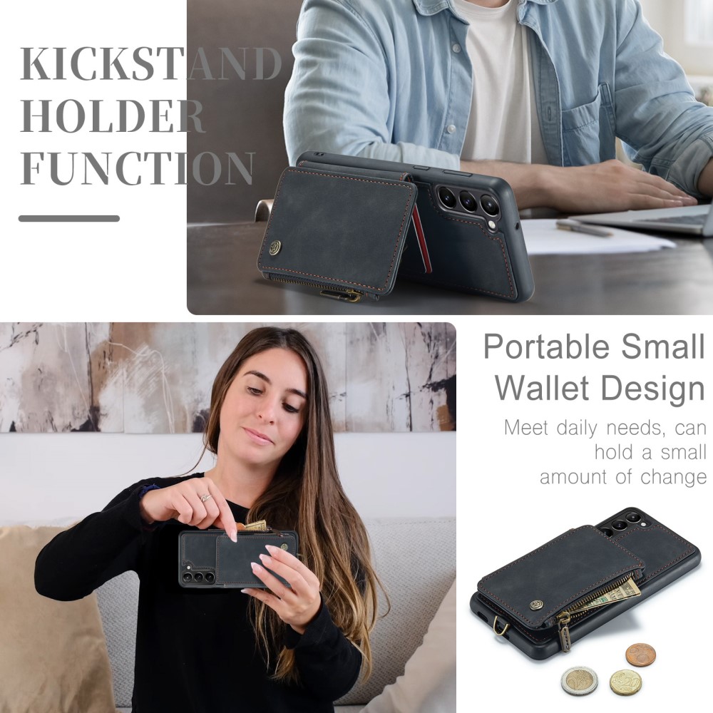 CASEME CASEME Galaxy S23 Plus Skal Med Magnetisk Plånbok Svart