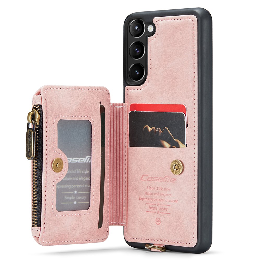 CASEME CASEME Galaxy S23 Plus Skal Med Magnetisk Plånbok Ljus Rosa