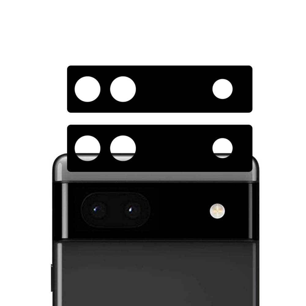  Google Pixel 6A 2-PACK Linsskydd Härdat Glas Svart