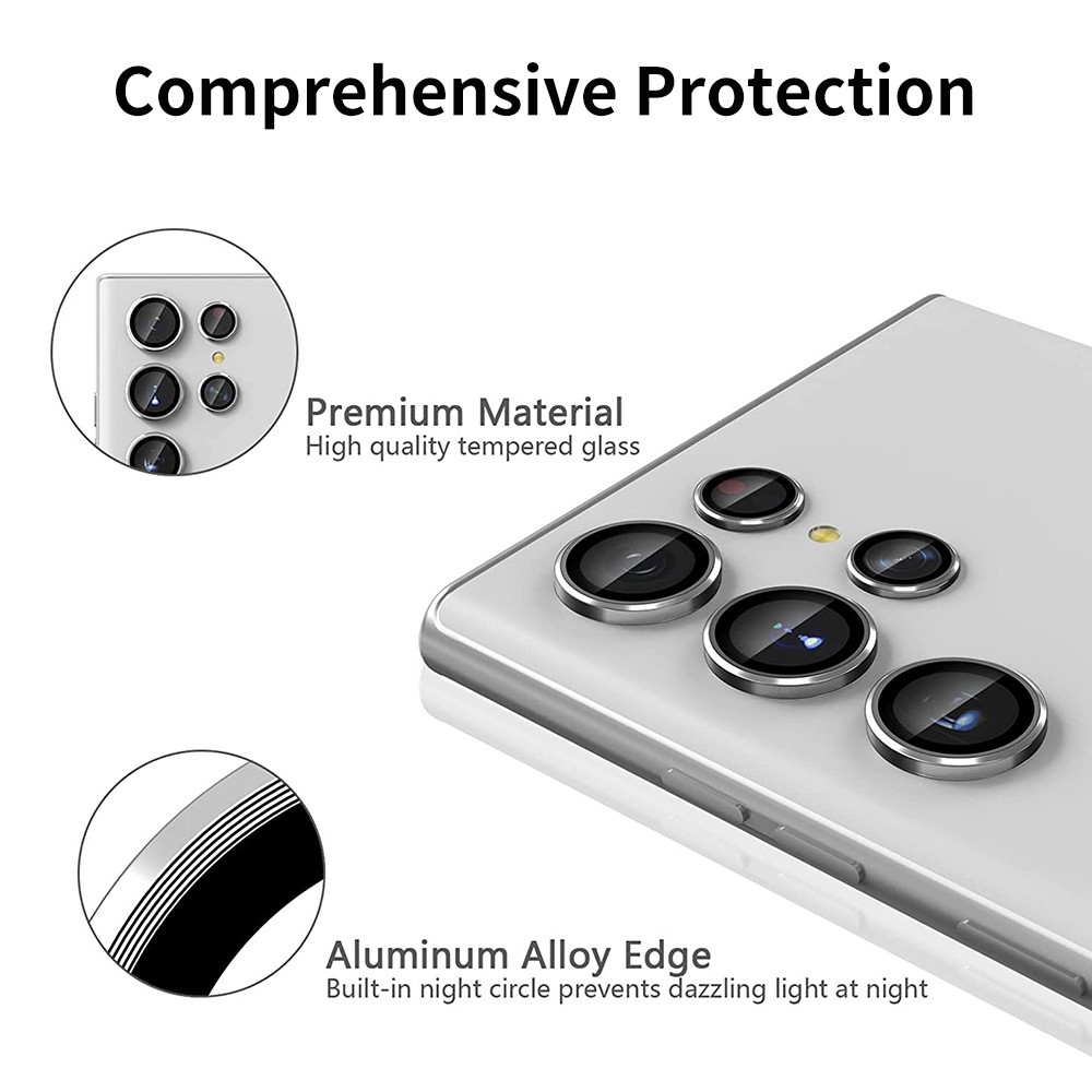 ENKAY ENKAY Galaxy S23 Ultra Linsskydd Härdat Glas Svartgrön