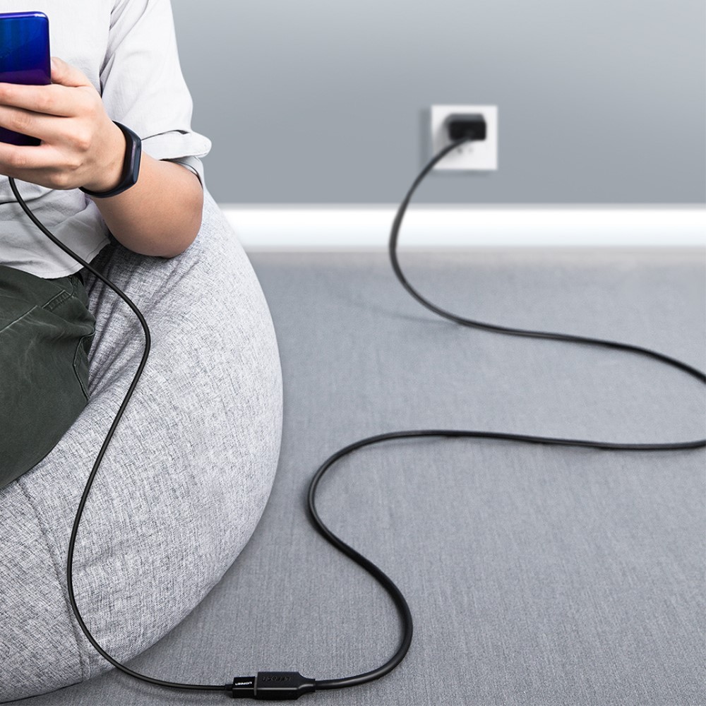 UGREEN UGREEN 1m USB-A Hane - Hona Förlängare Svart
