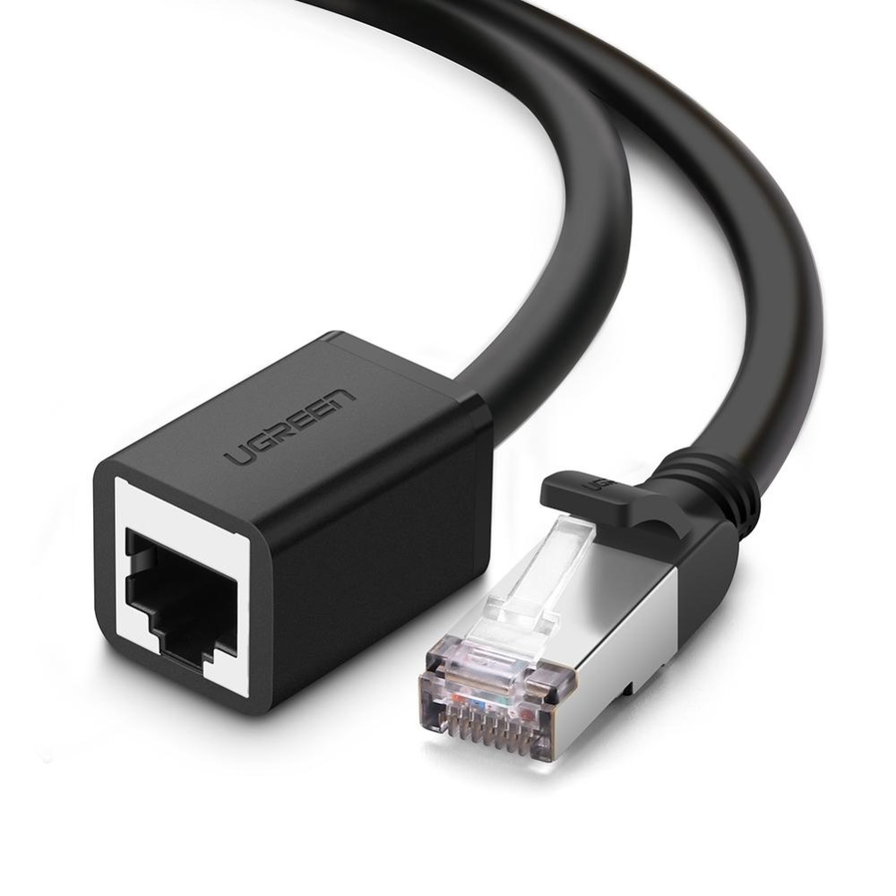 UGREEN UGREEN 0.5m RJ45 Cat6 Förlängningskabel LAN Hane - Hona Svart