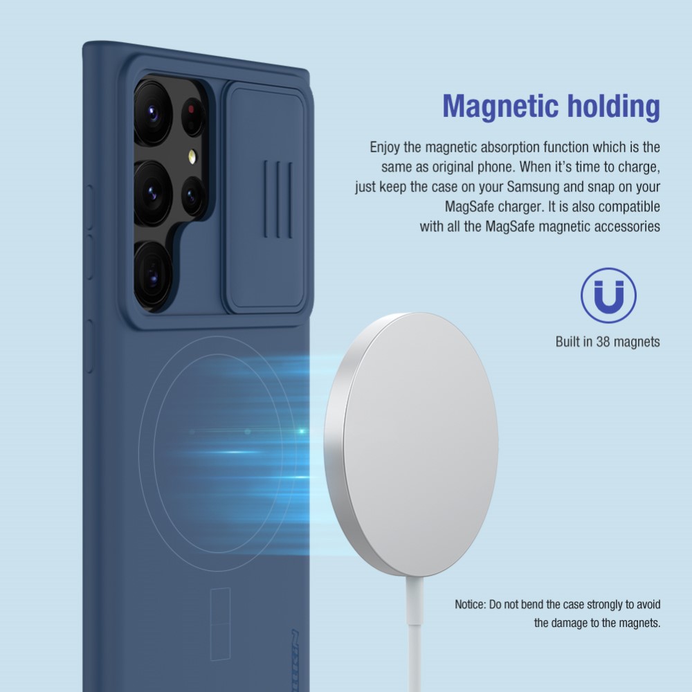 NILLKIN NILLKIN Galaxy S23 Ultra Skal CamShield Soft Silicone Grå