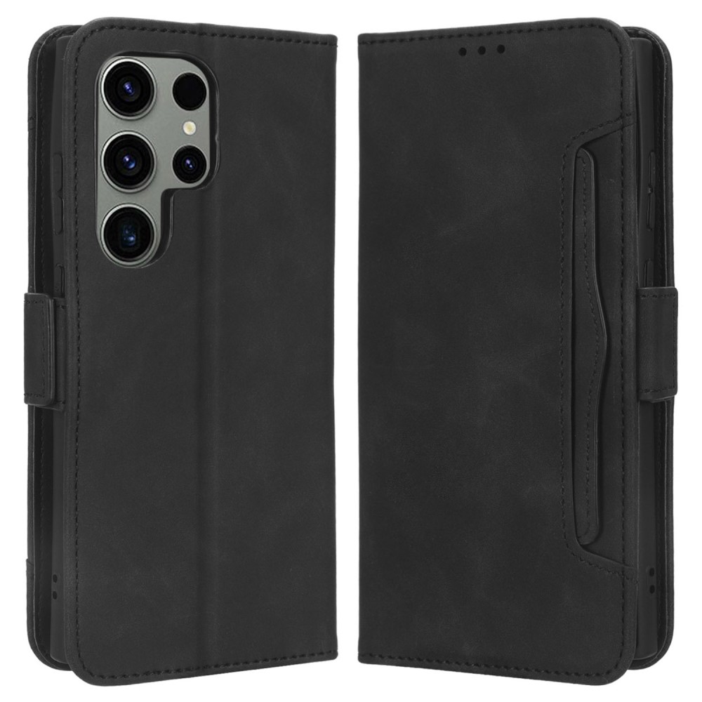  Galaxy S23 Ultra Fodral Med Avtagbart Kortfodral Svart