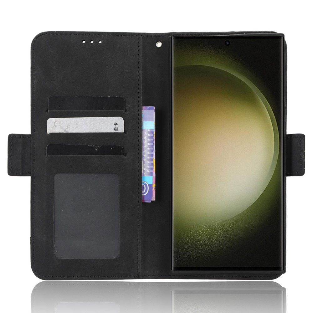  Galaxy S23 Ultra Fodral Med Avtagbart Kortfodral Svart