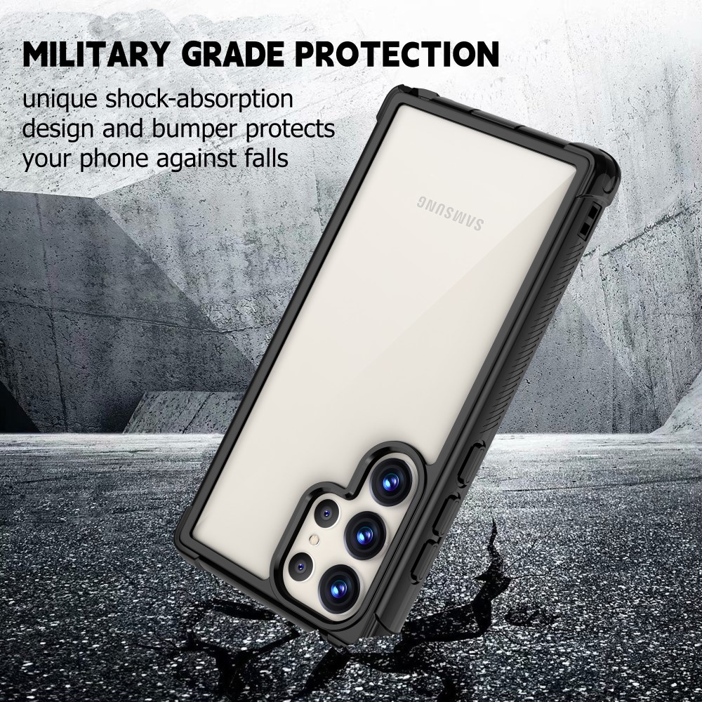  Samsung Galaxy S23 Ultra Skal Shockproof Hybrid Svart