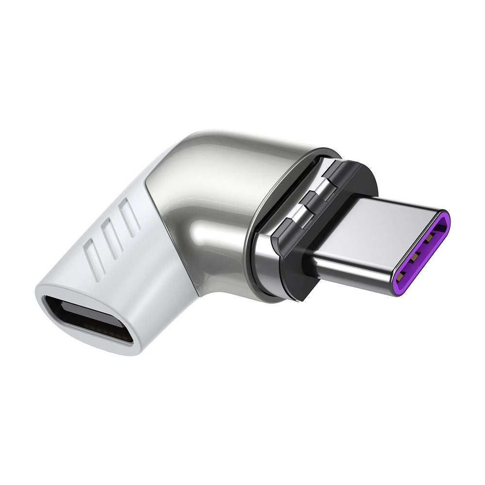 ESSAGER ESSAGER 100W 5A USB-C/USB-C Magnetisk Adapter Silver