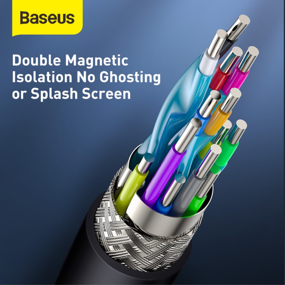 BASEUS Baseus 1m 4K 60Hz HD HDMI - HDMI Kabel Svart