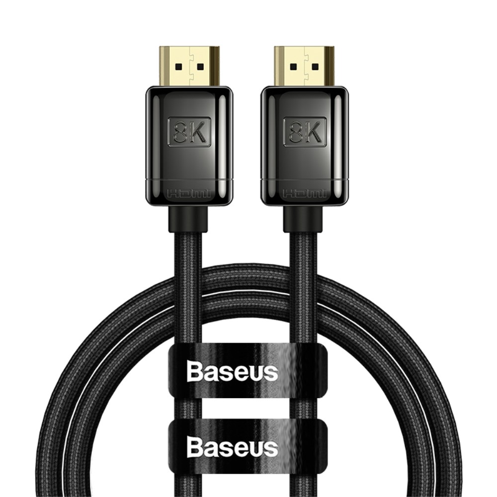 BASEUS Baseus 1m 8K HD 60Hz HDMI - HDMI Nylon Kabel Svart