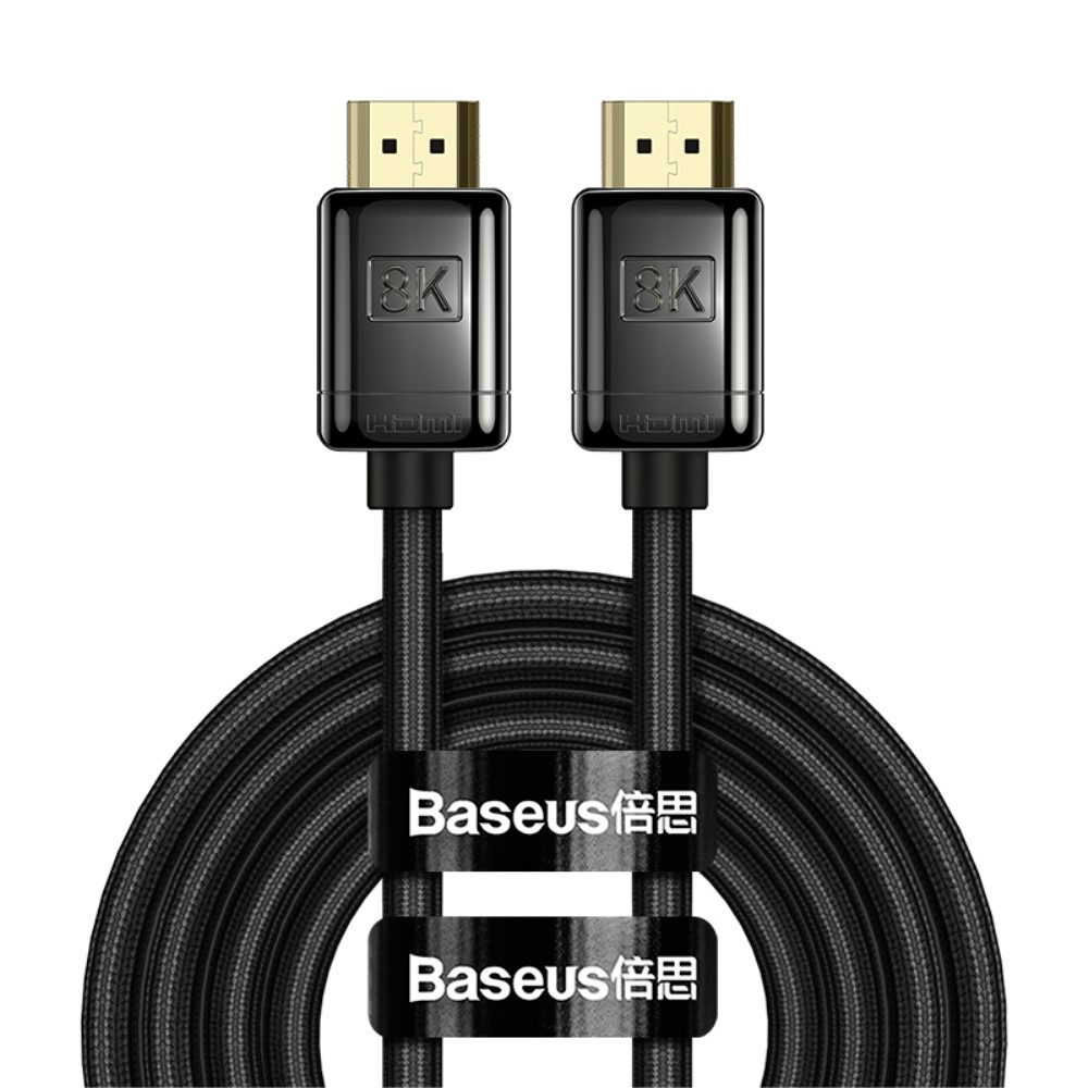 BASEUS Baseus 3m 8K HD 60Hz HDMI - HDMI Nylon Kabel Svart