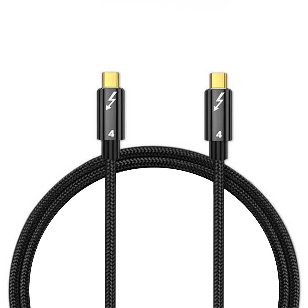  Thunderbolt 4 Kabel 80cm USB-C 100W 8K 60Hz PD Svart