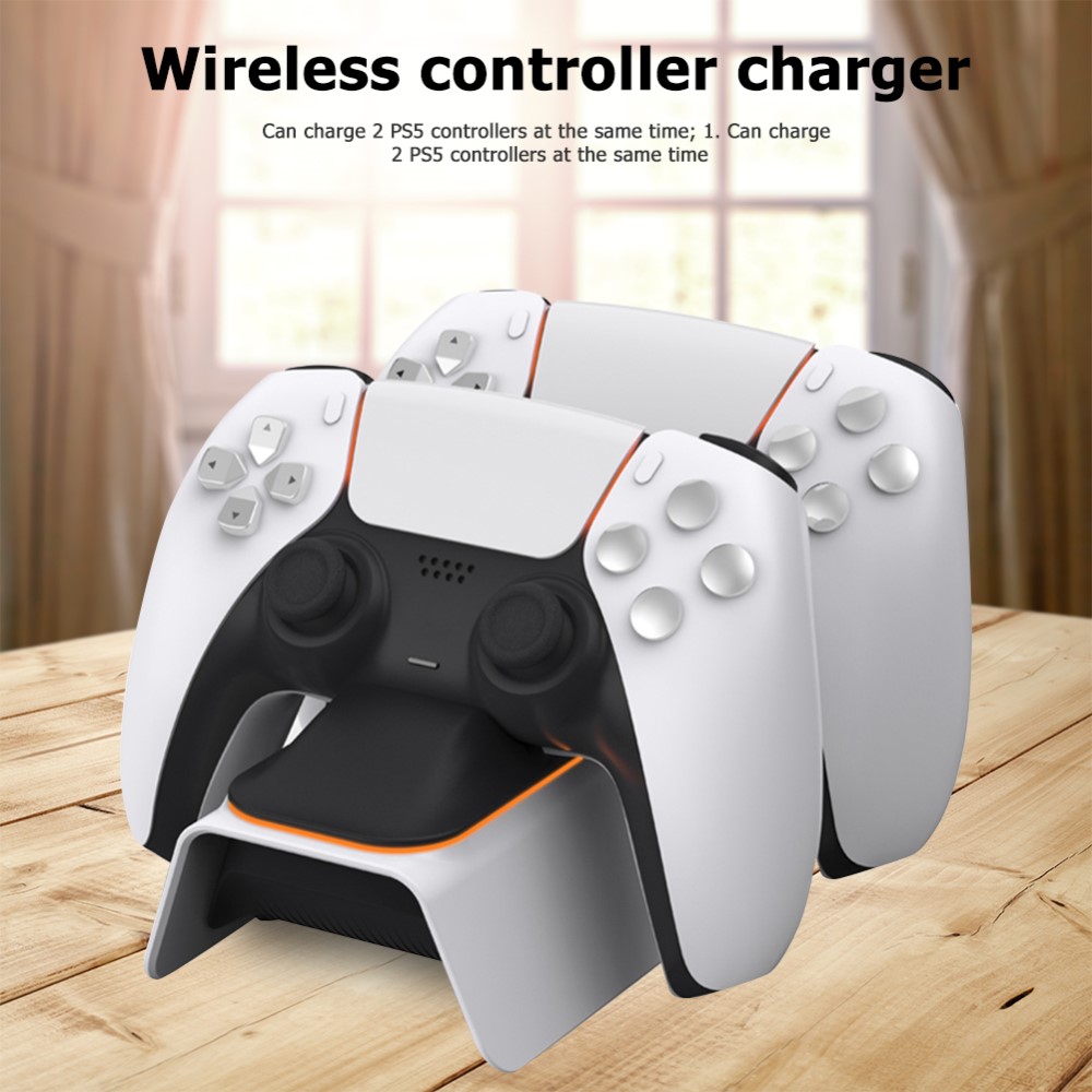 DOBE DOBE Sony PS5 DualSense LED Laddningsstation Vit
