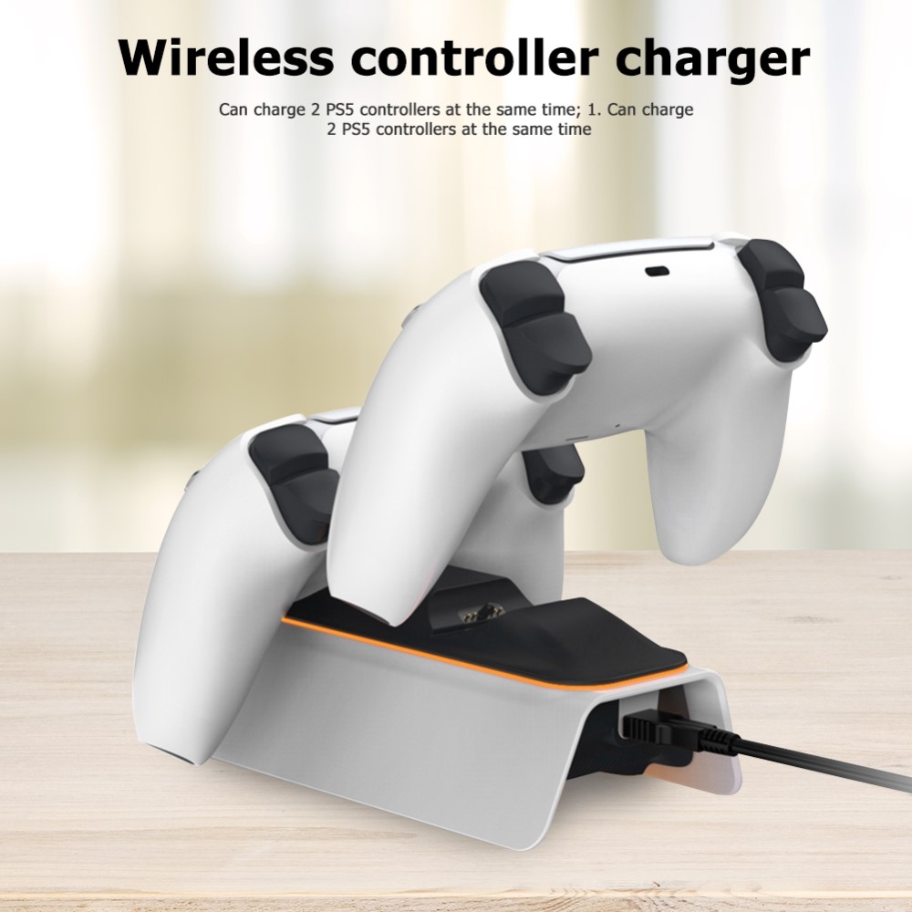 DOBE DOBE Sony PS5 DualSense LED Laddningsstation Vit