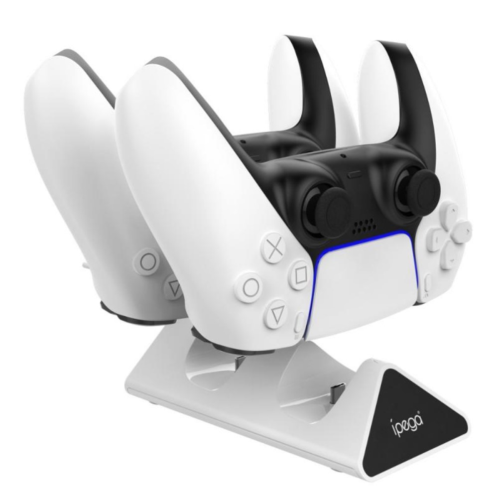 iPega iPega Sony PS5 DualSense LED USB-C Snabbladdningsstation Vit