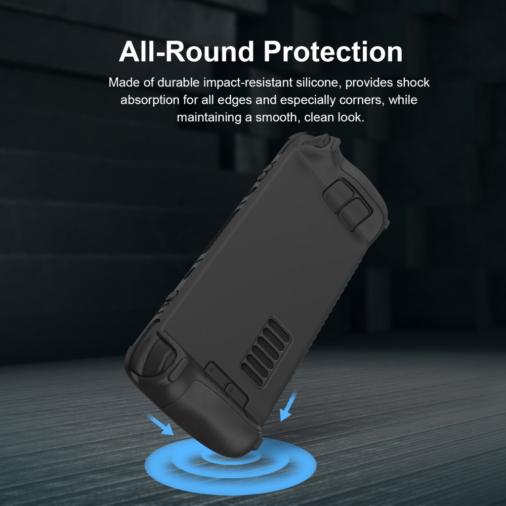  Steam Deck / OLED Fodral Silikon Anti-Slip Svart