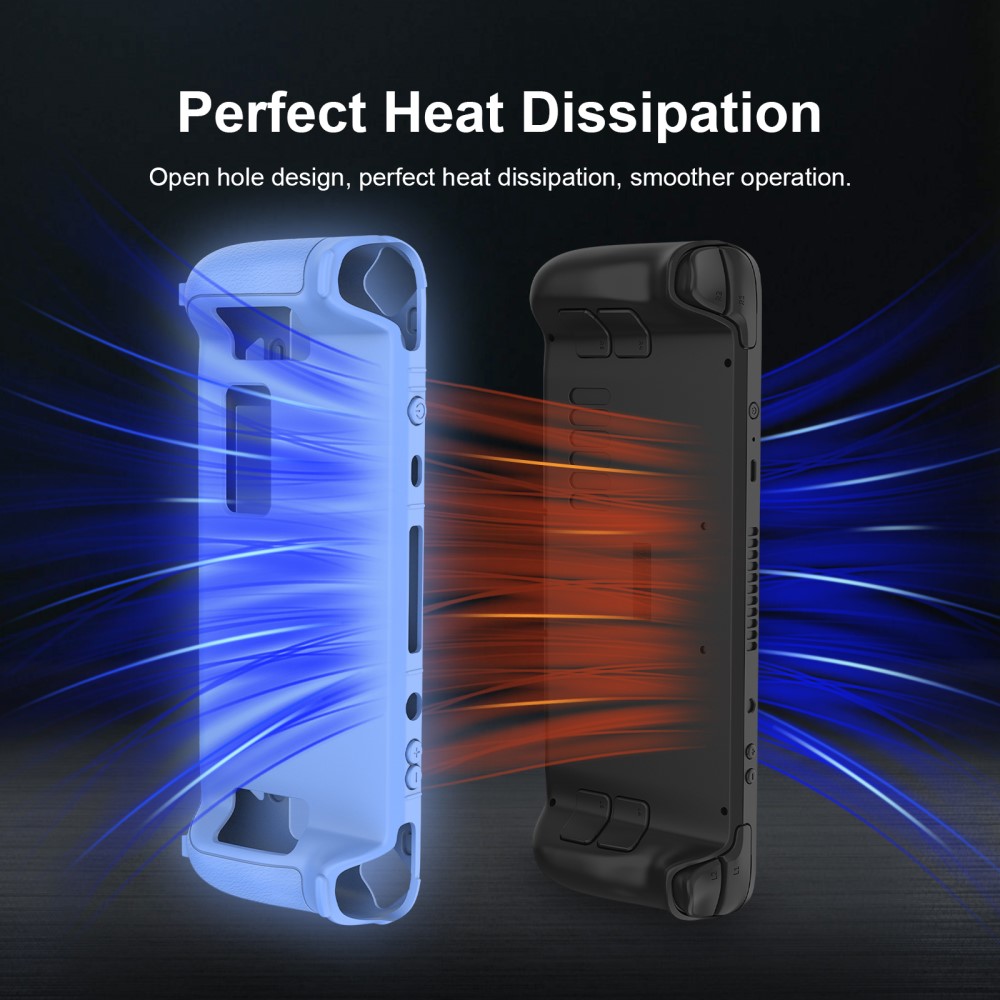  Steam Deck / OLED Fodral Silikon Anti-Slip Ljus Blå