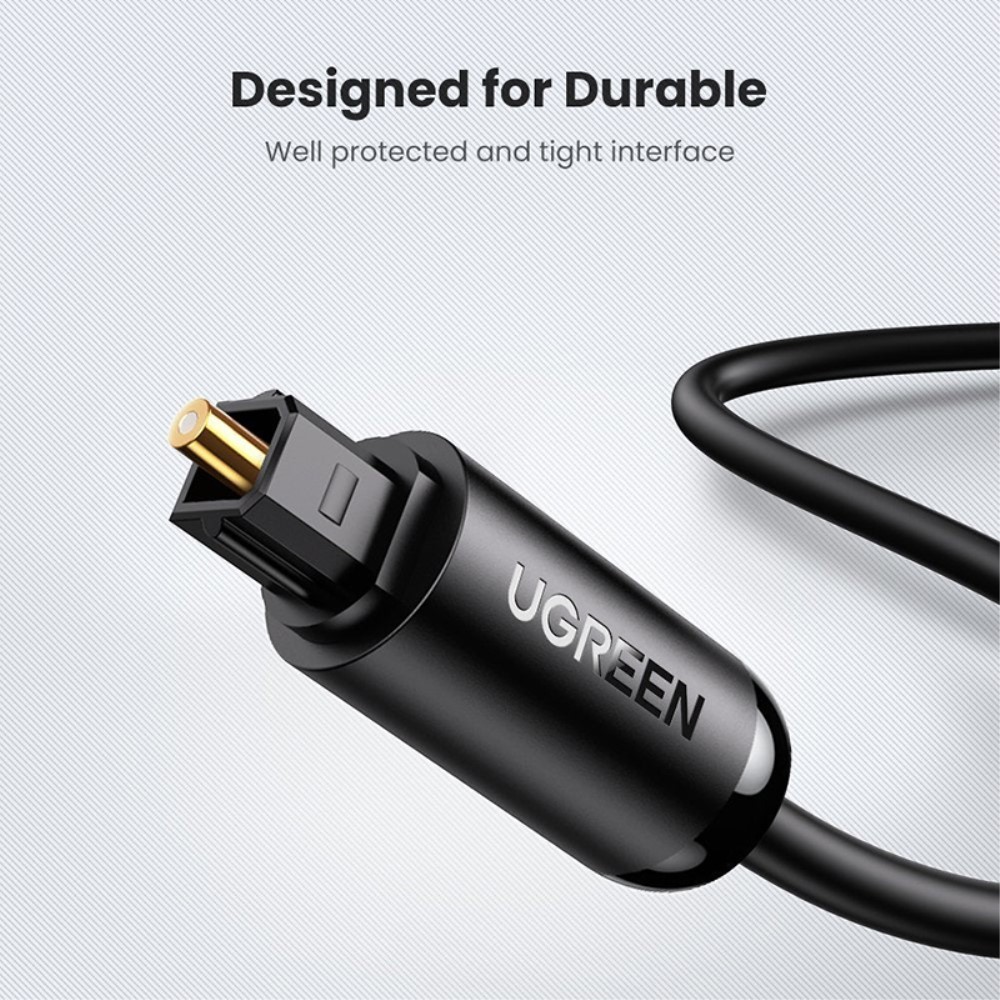 UGREEN UGREEN 1.5m Optisk Ljudkabel Toslink Svart