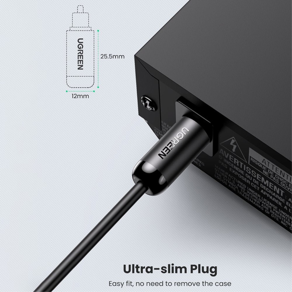 UGREEN UGREEN 1m Optisk Ljudkabel Toslink Svart