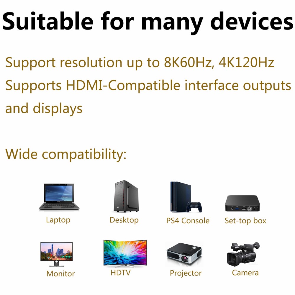  Vänstervinklad 8K 60Hz HDMI Hane - HDMI 2.1 Hona Svart