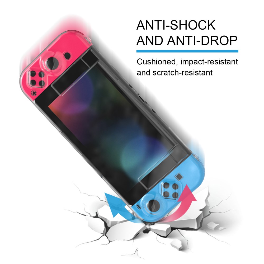 Nintendo Switch Inkapslat Skal Med 2 Spelplatser Transparent