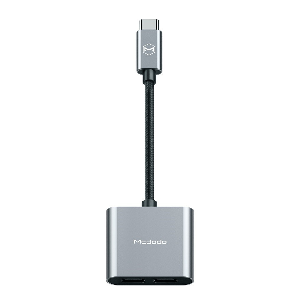 MCDODO Mcdodo PD 60W USB-C Splitter Ljudadapter, DAC Grå