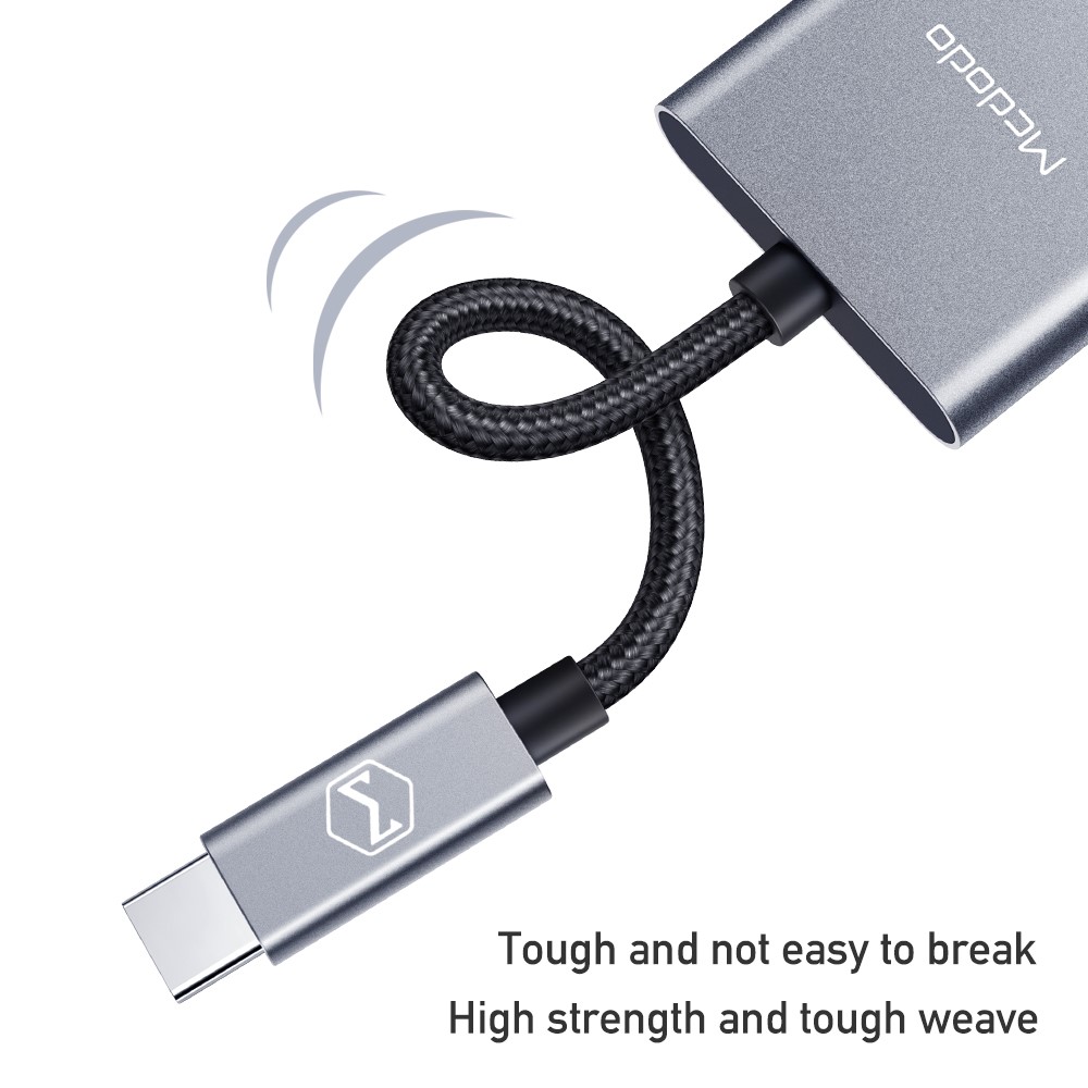 MCDODO Mcdodo PD 60W USB-C Splitter Ljudadapter, DAC Grå