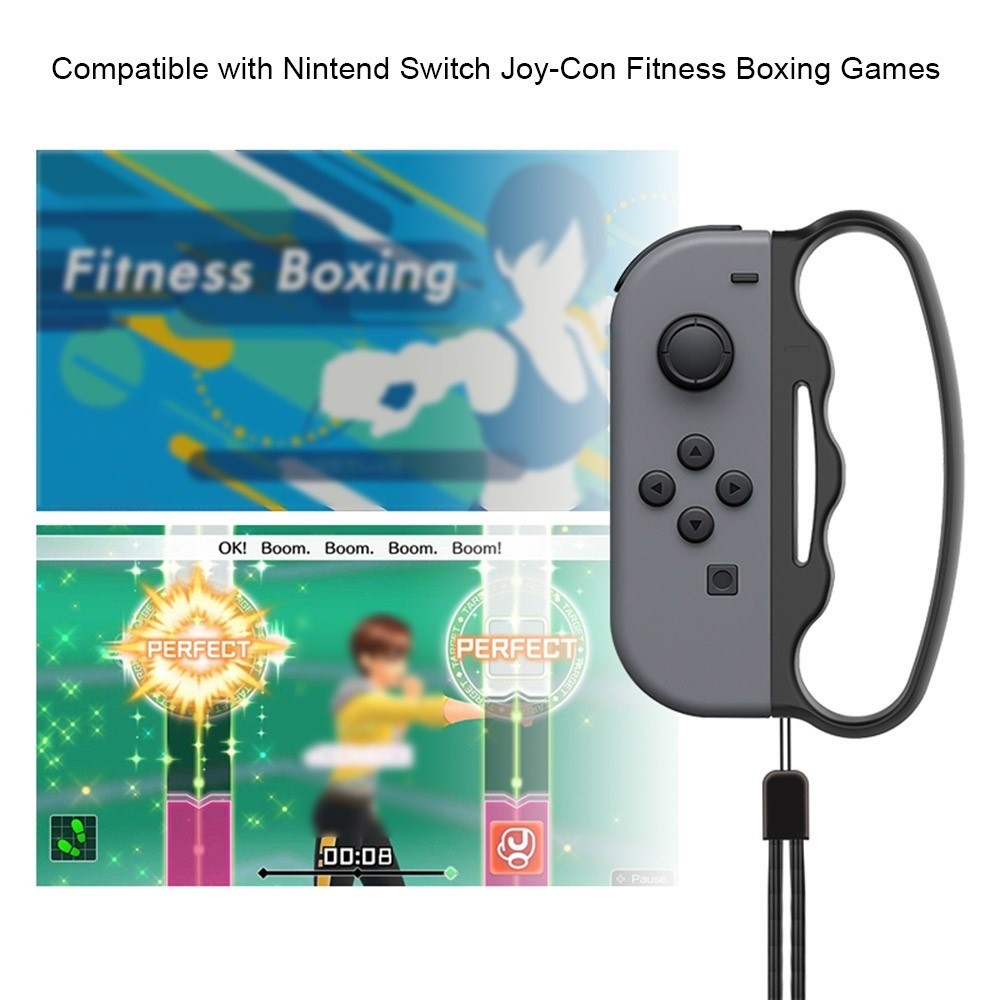  2 st Boxningsgrepp Nintendo Switch Joy-Con Svart