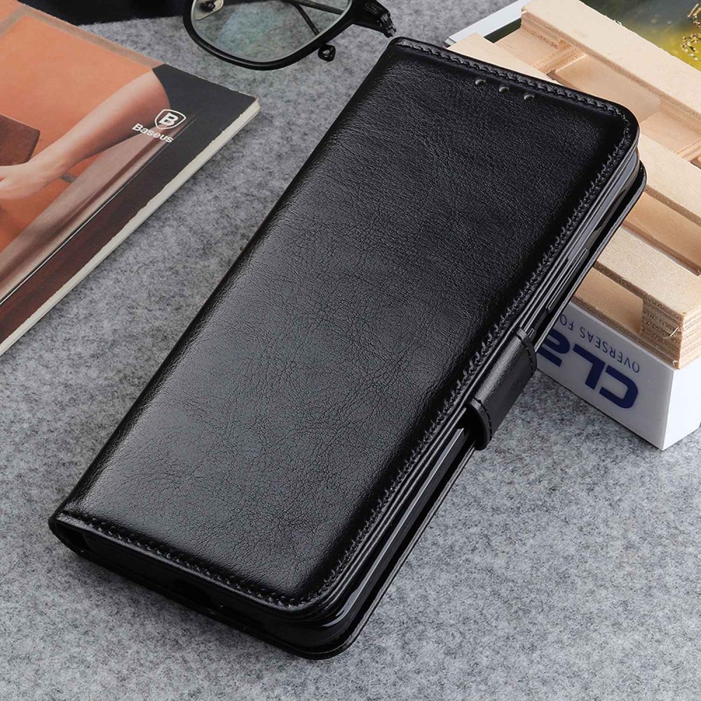  Xiaomi Redmi Note 12 Pro 5G Fodral Crazy Horse Läder Svart