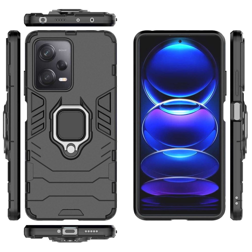  Xiaomi Redmi Note 12 Pro 5G Skal Ring Hybrid Armor Svart