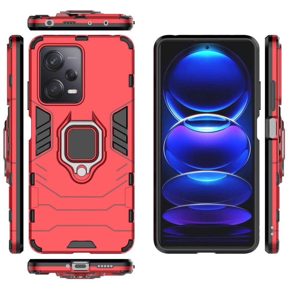  Xiaomi Redmi Note 12 Pro 5G Skal Ring Hybrid Armor Röd