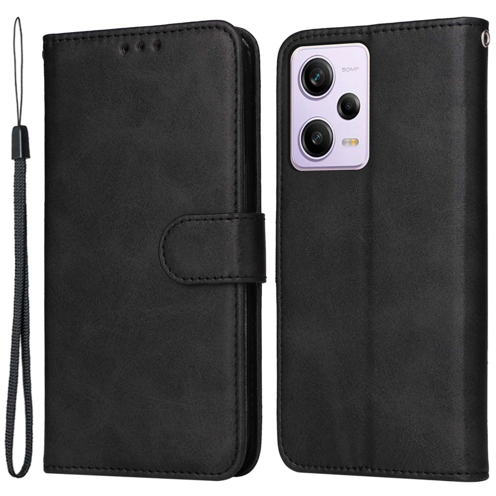  Xiaomi Redmi Note 12 Pro 5G Fodral Solid Läder Svart