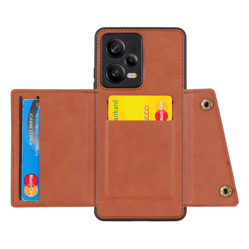  Xiaomi Redmi Note 12 Pro 5G Skal Läder Med Kortfack Och Magnet