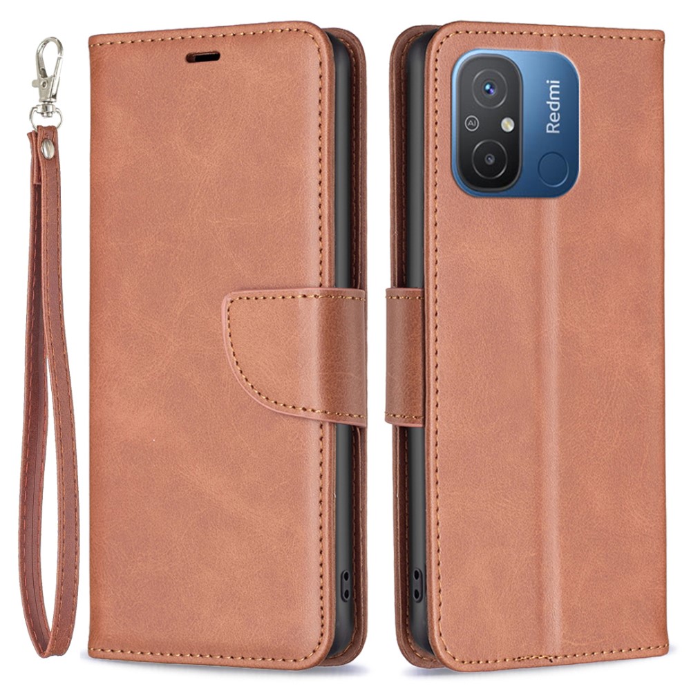  Xiaomi Redmi 12C 4G Fodral Shark Solid Läder Brun