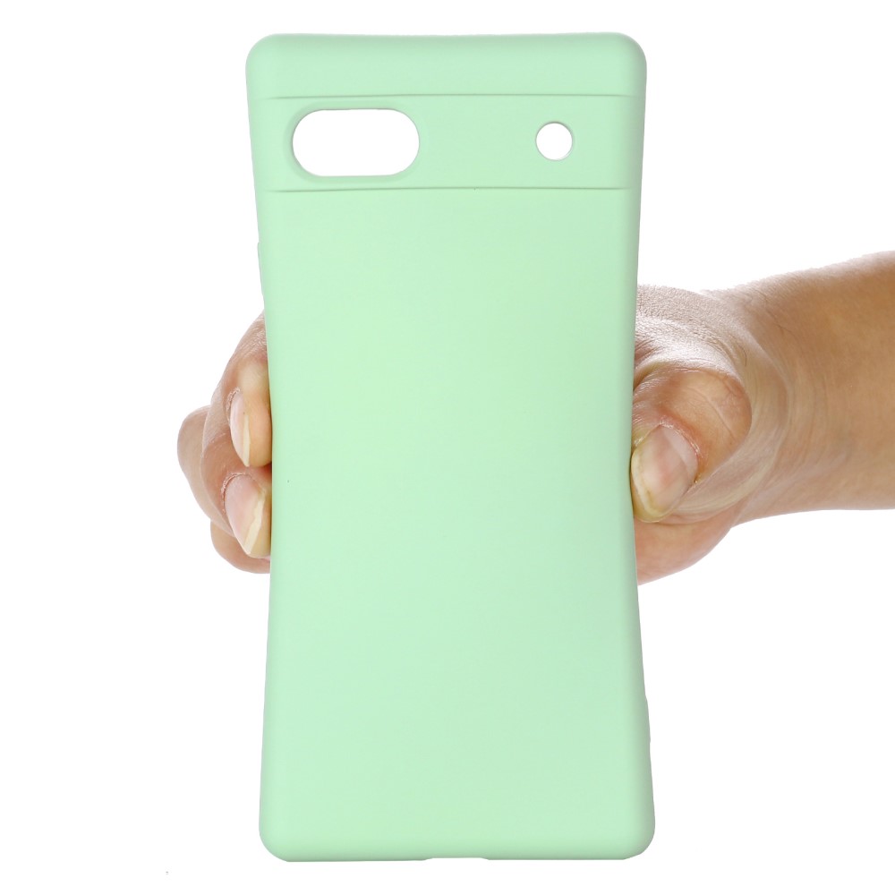  Google Pixel 7A Skal Liquid Silikon Med Strap Grön