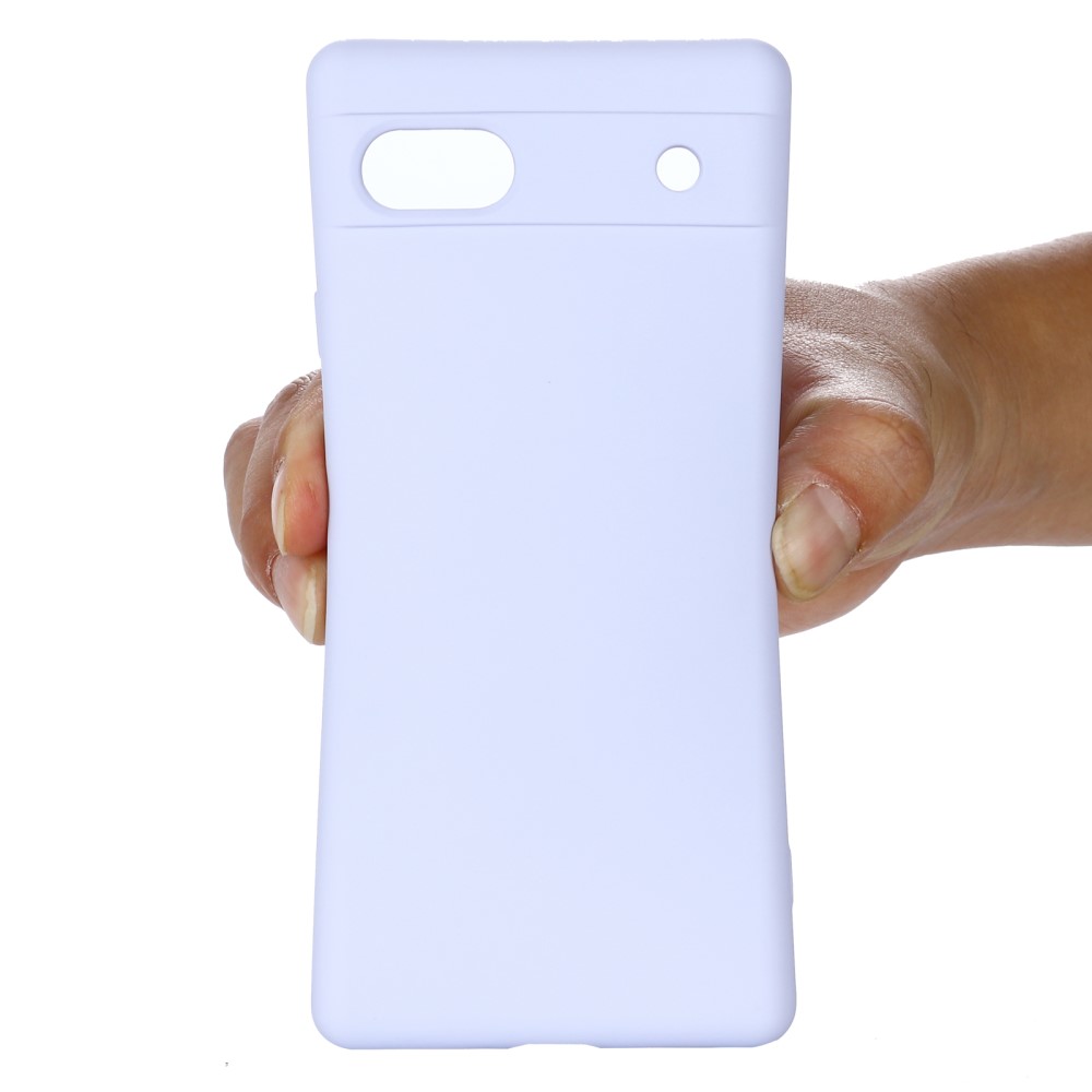 Google Pixel 7A Skal Liquid Silikon Med Strap Lila