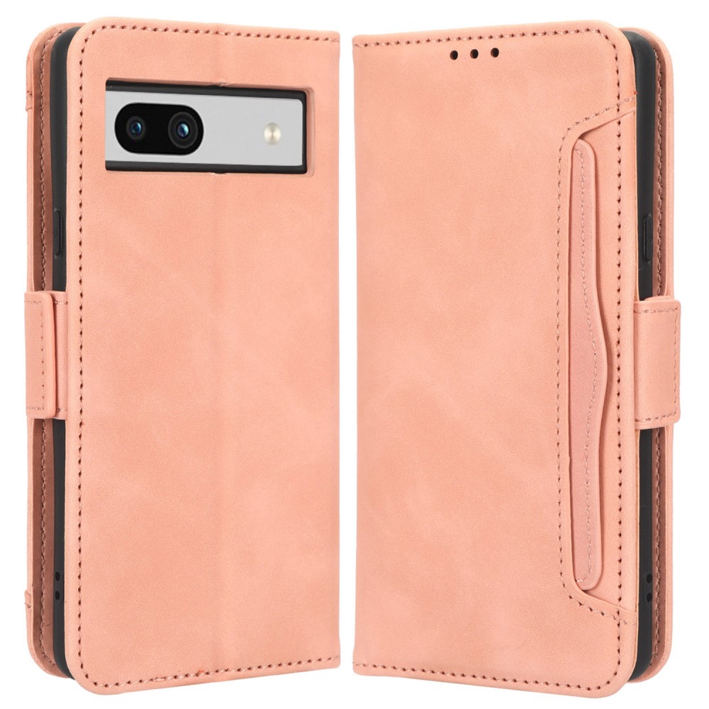  Google Pixel 7A Fodral Med Avtagbart Kortfodral Rosa