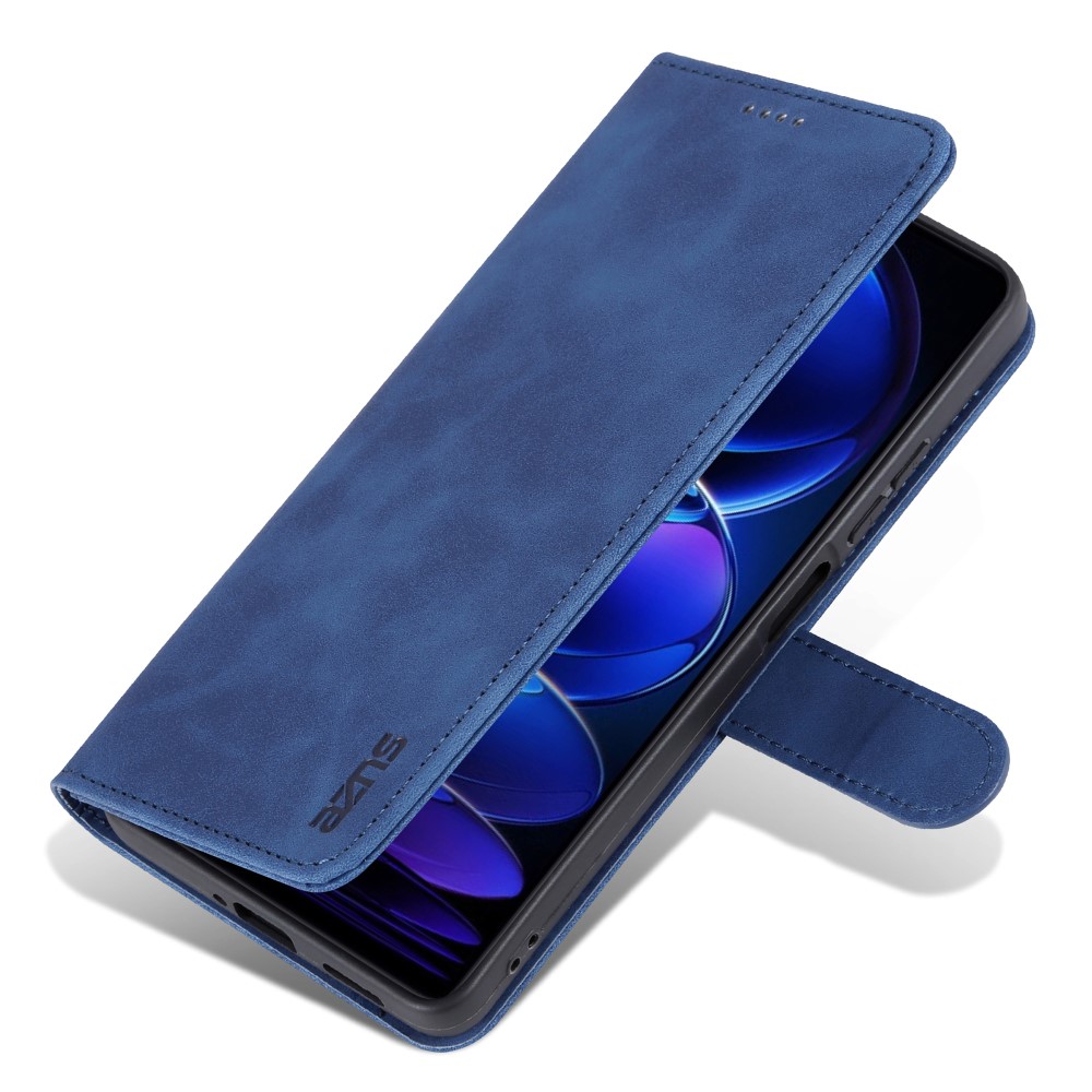 AZNS AZNS Xiaomi Redmi Note 12 Pro 5G Fodral Retro Läder Blå