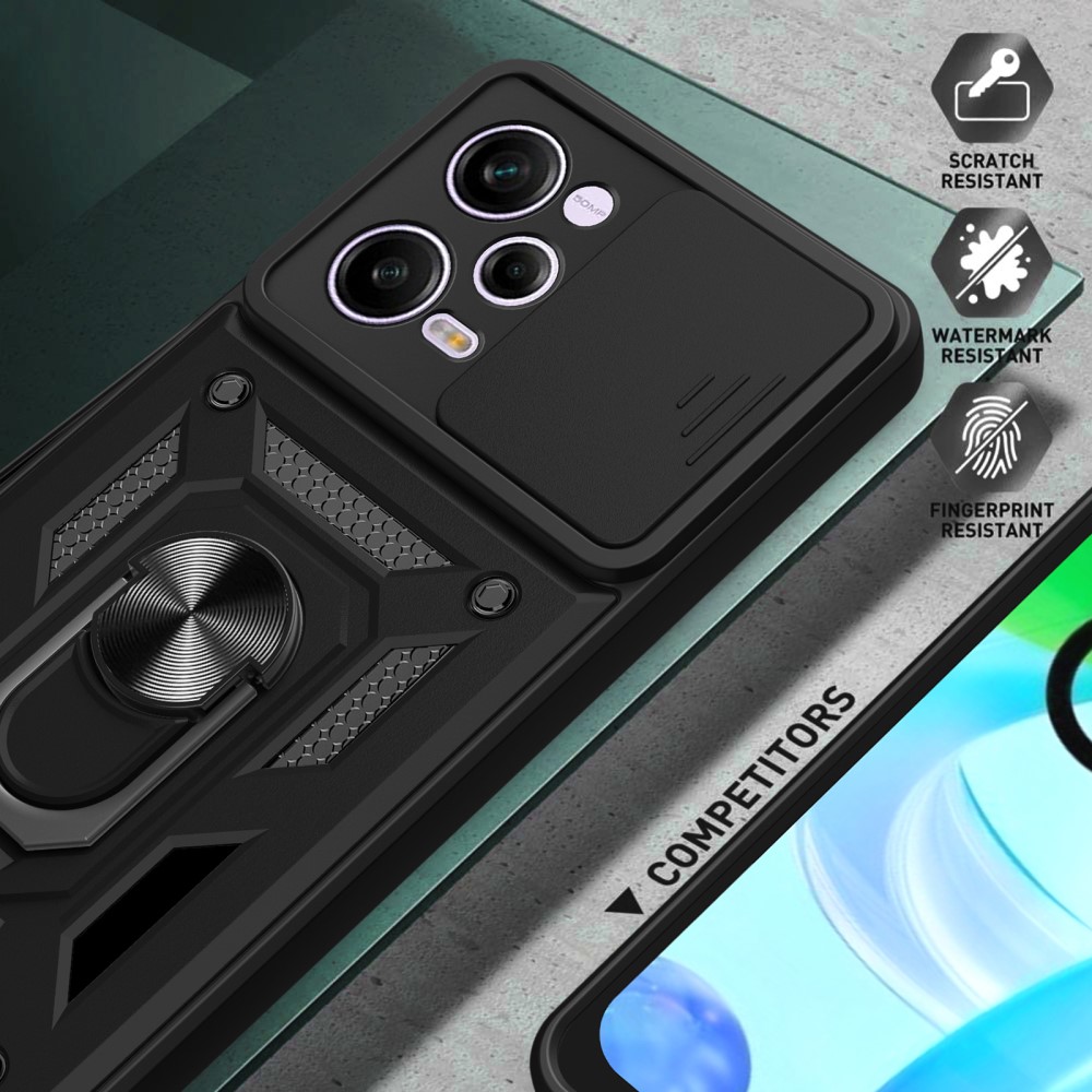  Xiaomi Redmi Note 12 Pro 5G Skal CamShield Ring Hybrid Röd