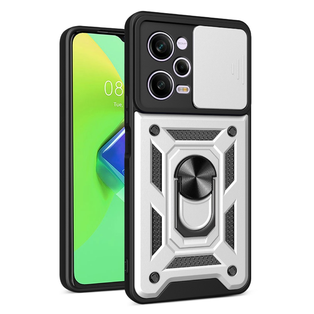  Xiaomi Redmi Note 12 Pro 5G Skal CamShield Ring Hybrid Silver