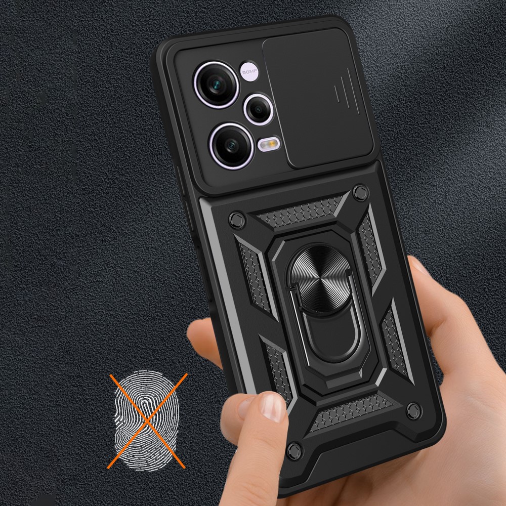  Xiaomi Redmi Note 12 Pro 5G Skal CamShield Ring Hybrid Silver