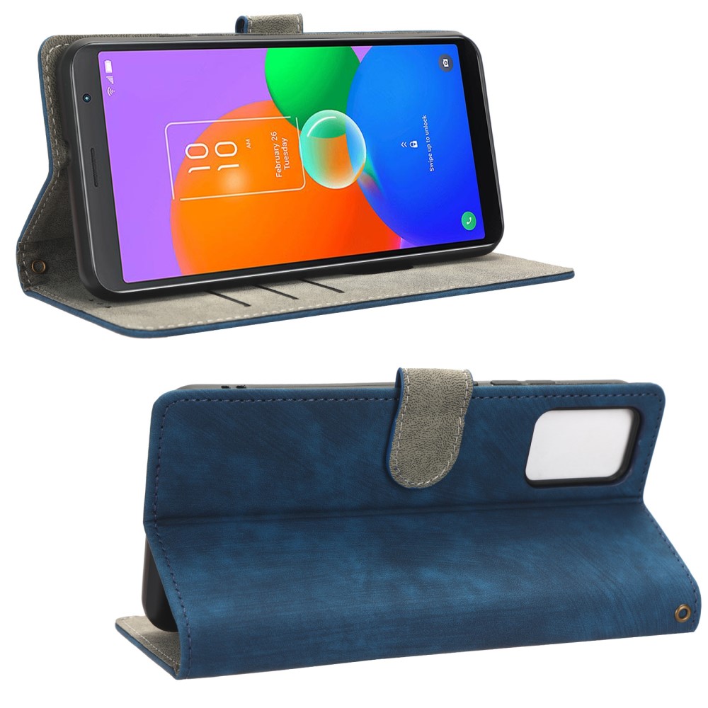  TCL 403 (2023) Fodral RFID Läder Blå