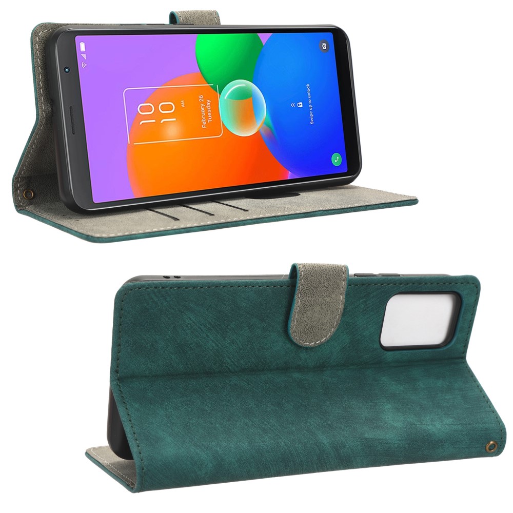  TCL 403 (2023) Fodral RFID Läder Grön